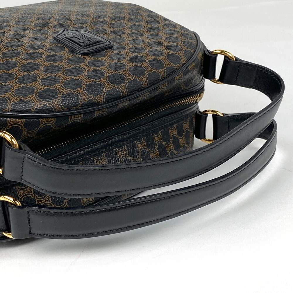 Celine Macadam Pattern Canvas Shoulder Handbag Br… - image 5